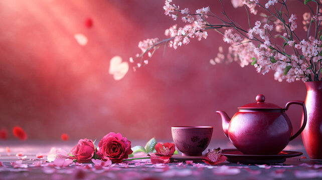 玫瑰花茶壁紙