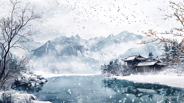 雪景古風(fēng)