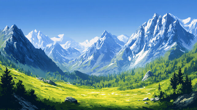 寬屏風(fēng)景畫