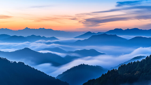 石潭云海全景圖