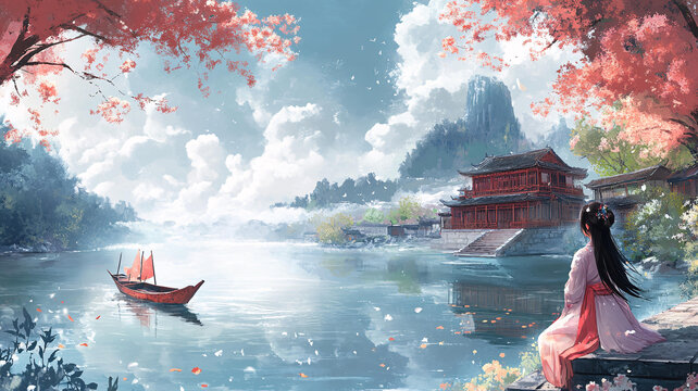 古風(fēng)秋天景色