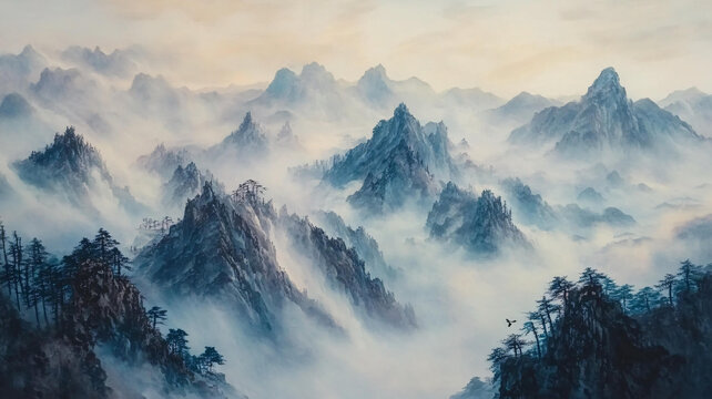 云海油畫