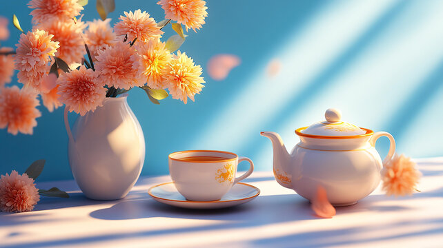 茶壺菊花造型