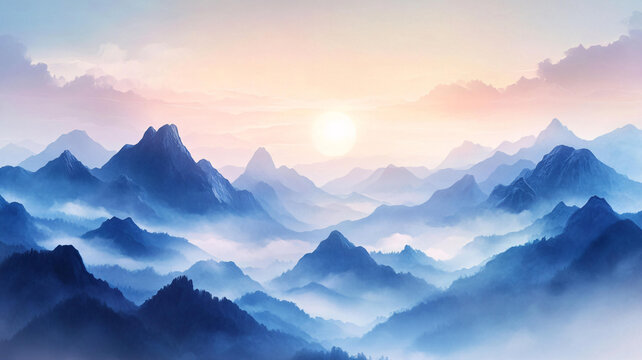暖調(diào)山水背景
