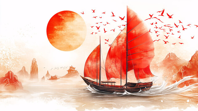 一帆風(fēng)順背景