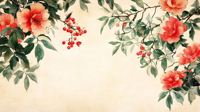 花紅果壁畫(huà)