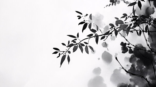 水墨枝影