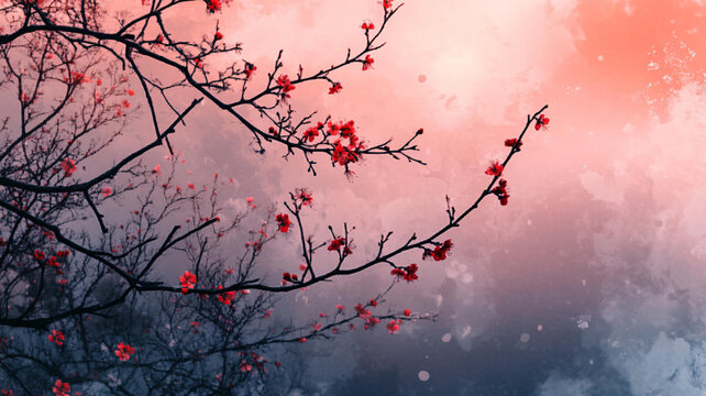 唯美夢(mèng)幻梅花林