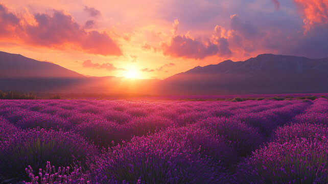 薰衣草夕陽