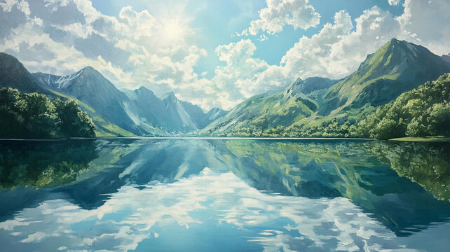 寬屏風(fēng)景畫