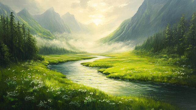 寬屏風(fēng)景畫