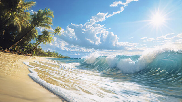 波濤海濤壁畫海波海浪
