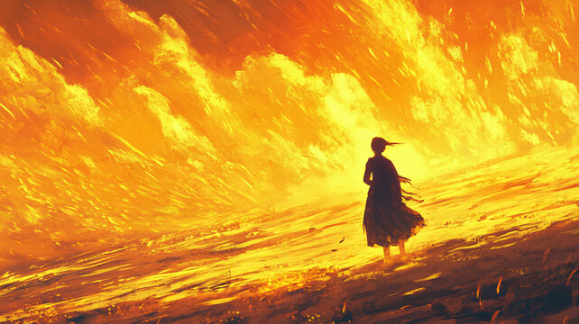 夕陽(yáng)下
