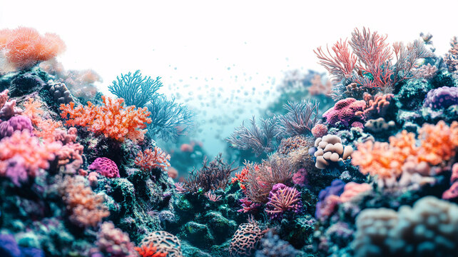夢幻的海底珊瑚背景
