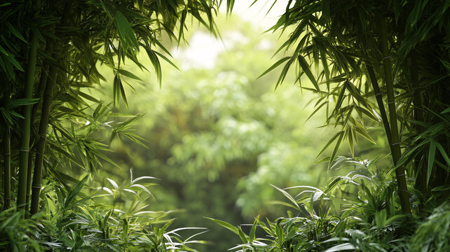 綠色環(huán)保竹林壁紙