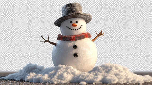 雪花冬天雪人