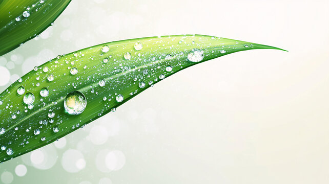 水珠綠葉環(huán)保素材