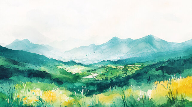 山水彩
