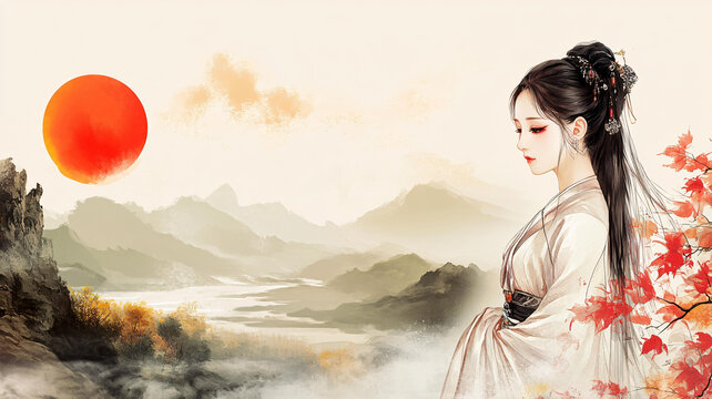 古典美女壁紙