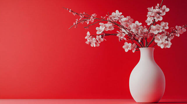 紅色新中式花藝
