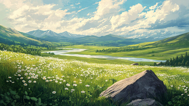 寬屏風(fēng)景畫