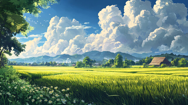 唯美農(nóng)村場景
