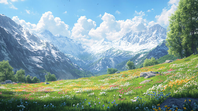 雪山大場景