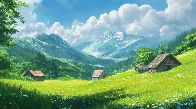 寬屏風(fēng)景畫