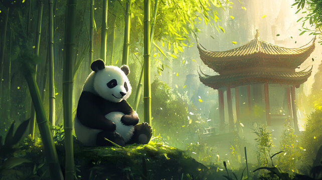 卡通熊貓壁紙