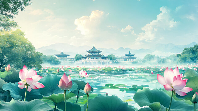 荷花大場(chǎng)景