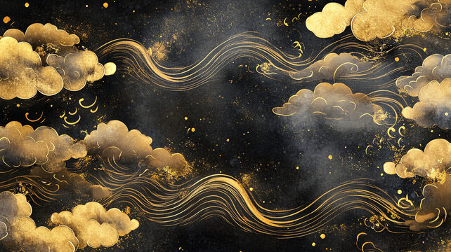 意境仲夏夜云紋素材