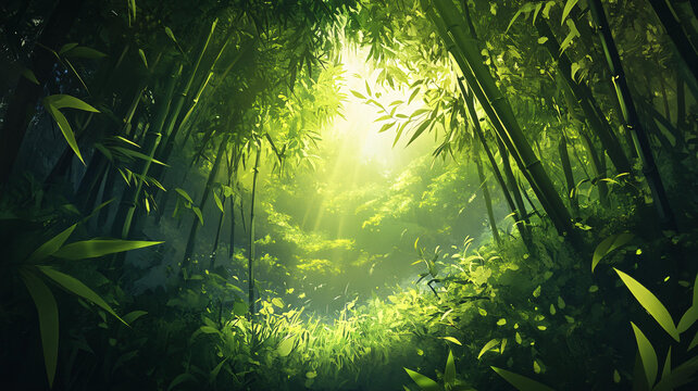 竹林深處背景素材