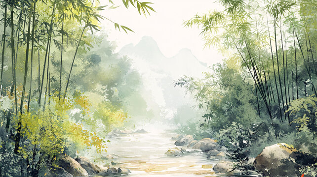 山水竹林