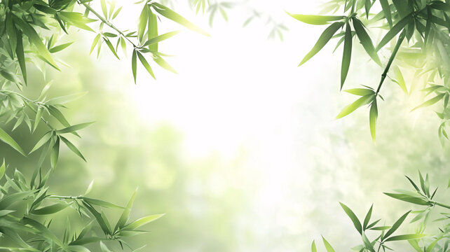 唯美竹葉背景