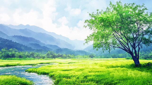 寬屏風(fēng)景畫