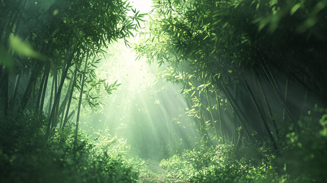 竹林意境圖