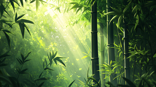 唯美竹林背景