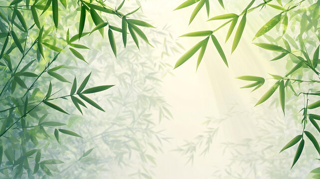 唯美竹葉背景