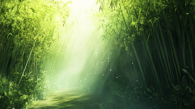 唯美竹林背景