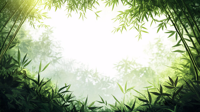 幽靜竹林背景