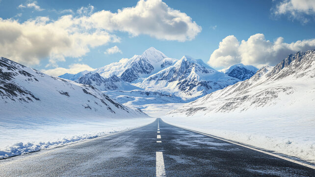 雪山下的天路
