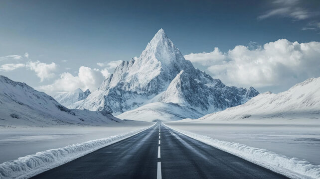 雪山下的天路