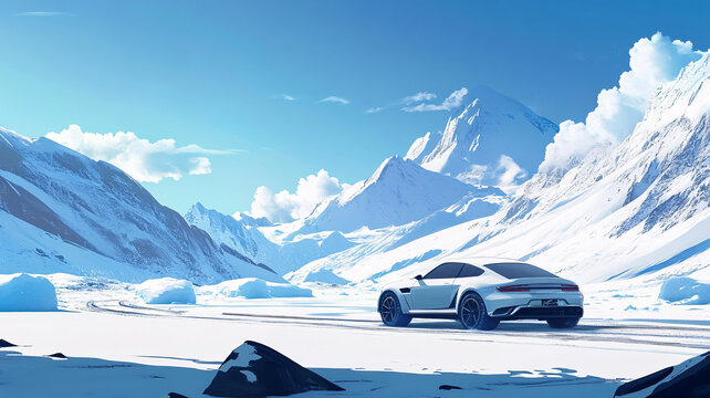 雪山原畫