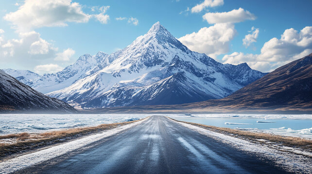 雪山下的天路