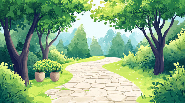 林中小道背景