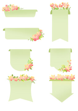 春季花卉促銷標(biāo)簽免摳元素