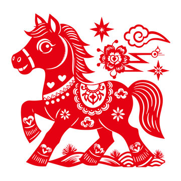 中國(guó)傳統(tǒng)剪紙馬窗花