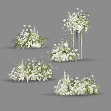 白綠色婚禮花藝