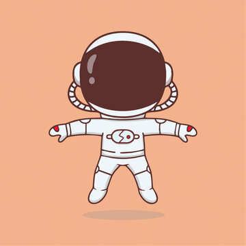 張開雙臂的卡通宇航員圖標(biāo)