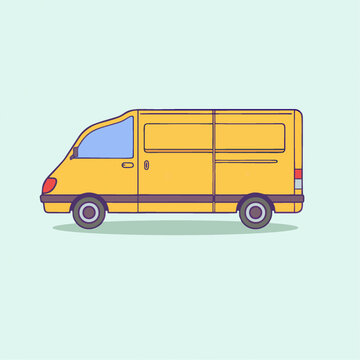 廂式貨車常用于貨物運(yùn)輸圖標(biāo)